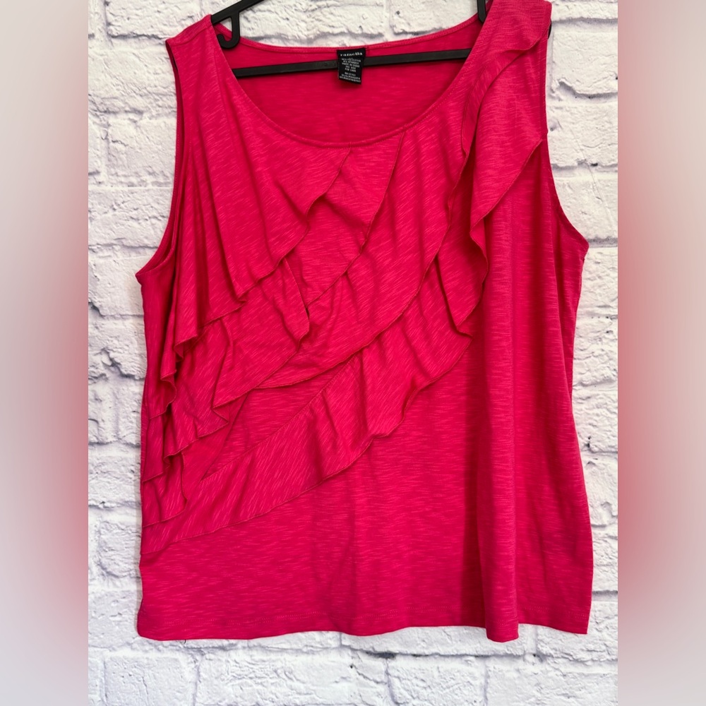 Women's Pink Ruffle Top